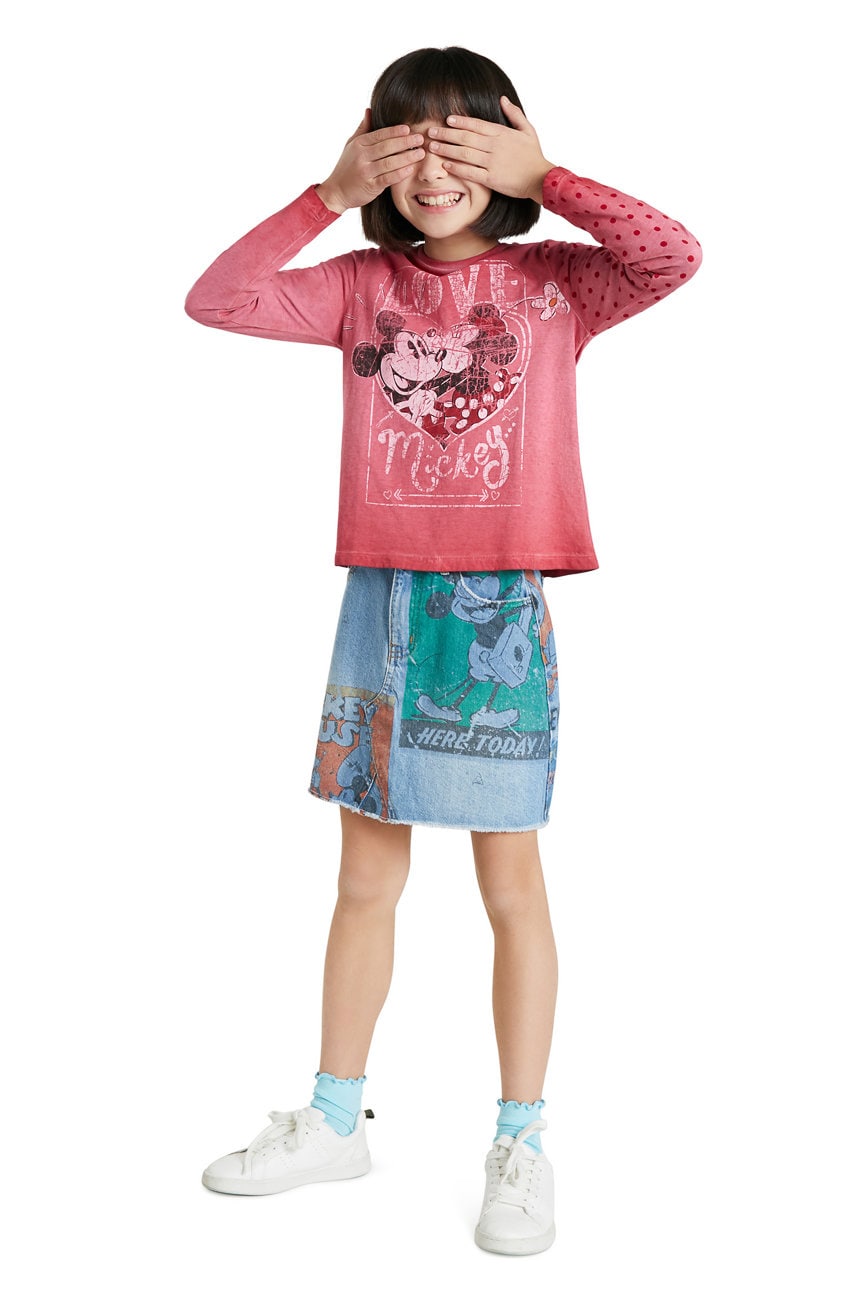 Desigual - longsleeve din bumbac pentru copii x disney