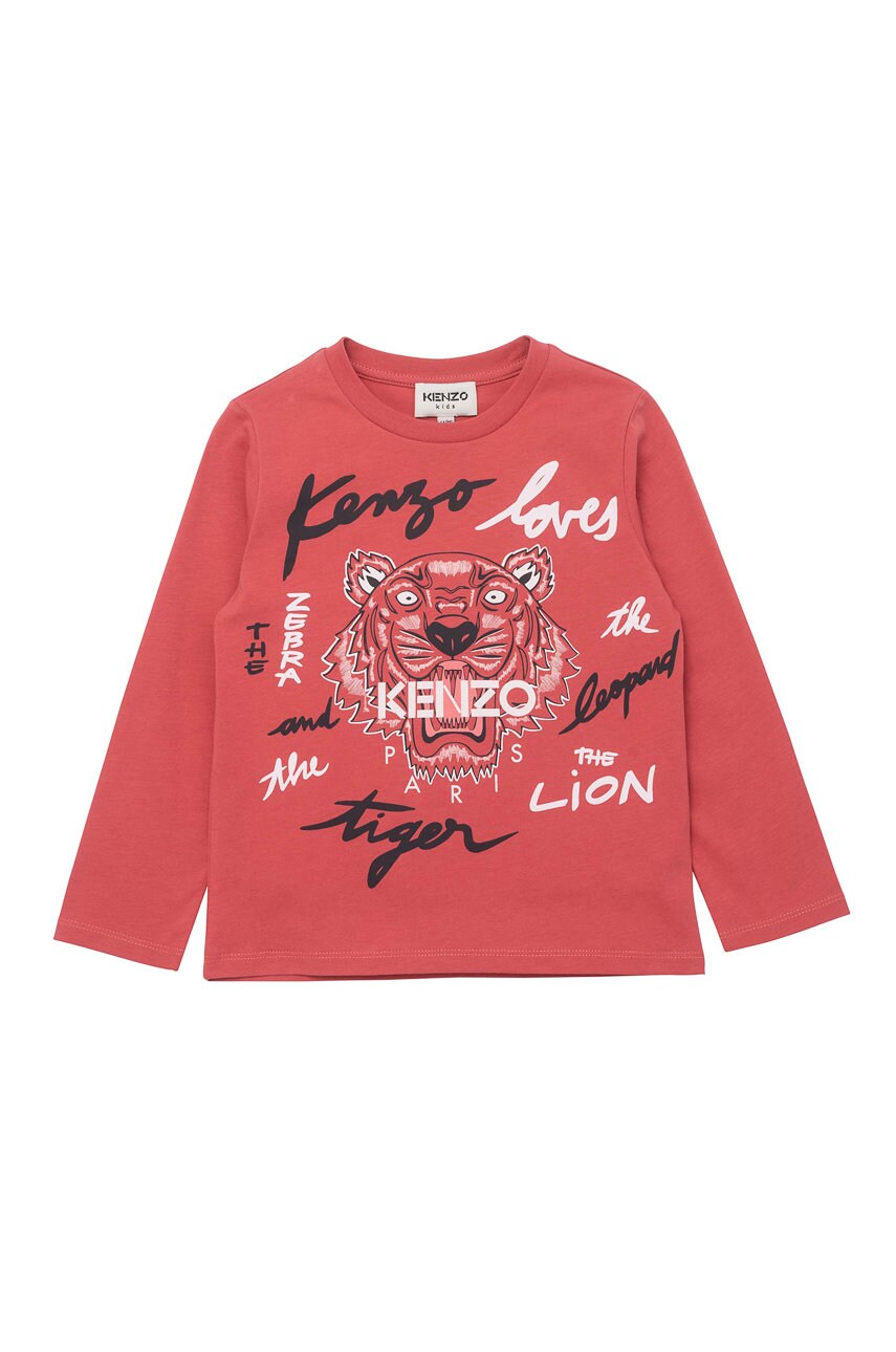 Kenzo kids longsleeve copii culoarea roz