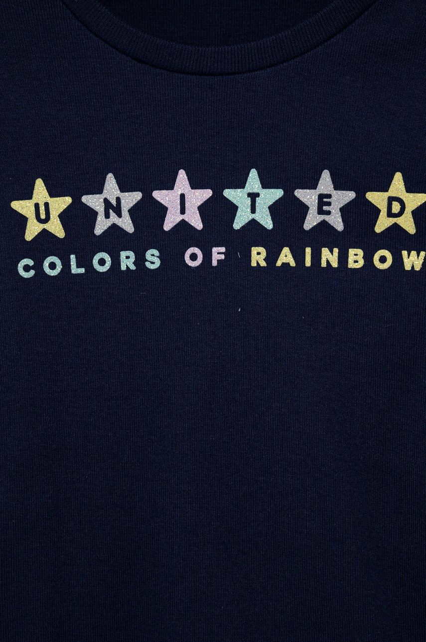 

Детский лонгслив United Colors of Benetton цвет синий
