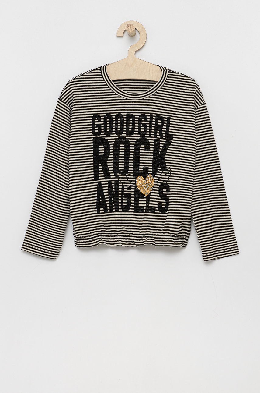 United Colors Of Benetton longsleeve copii culoarea negru