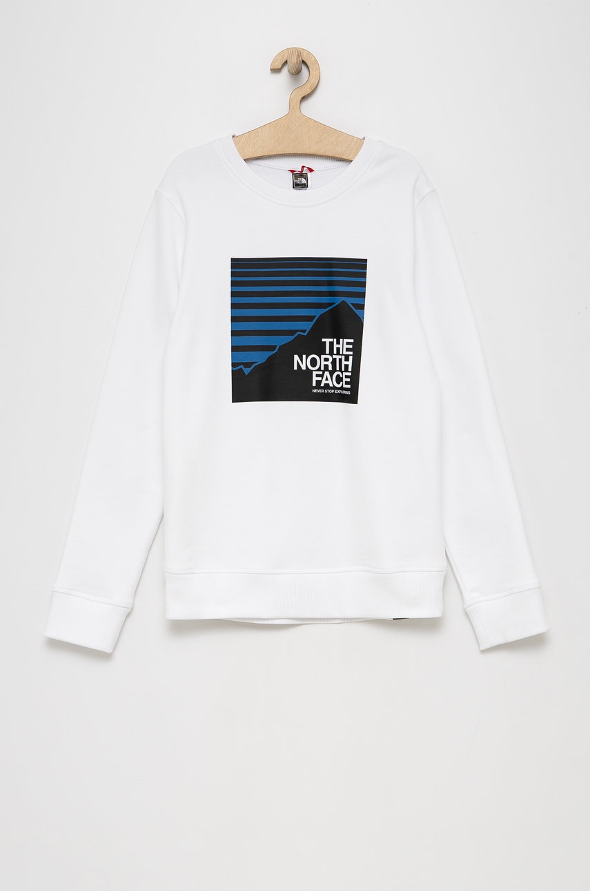 

The North Face - Детски памучен суичър, Бял