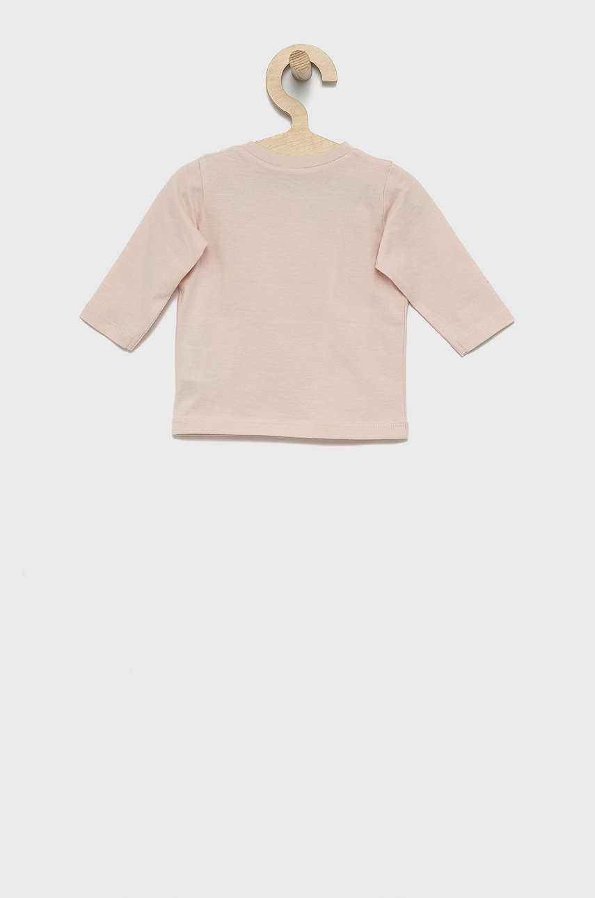 

Дитячий бавовняний лонгслів United Colors of Benetton колір прозорий з аплікацією