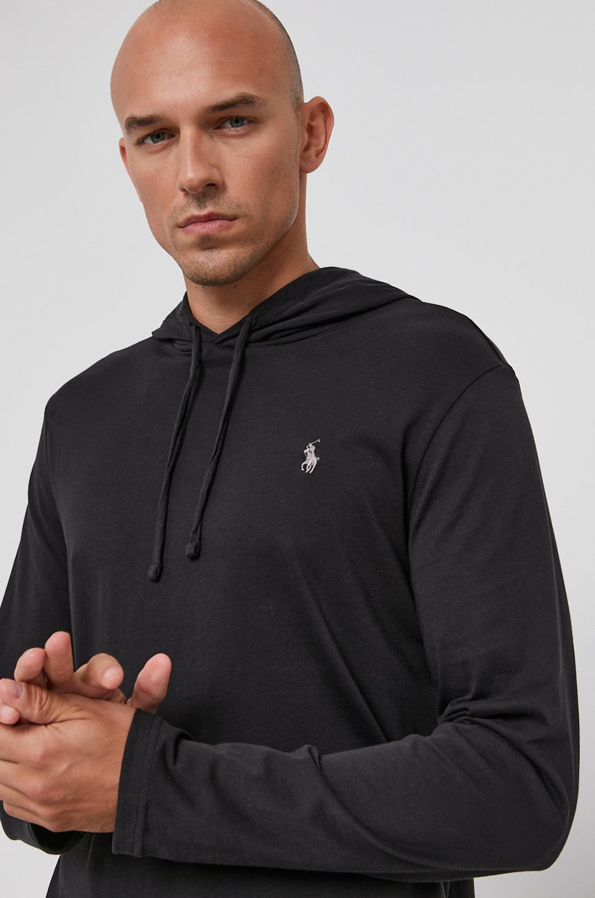 

Лонгслів Polo Ralph Lauren чоловічий колір чорний гладкий