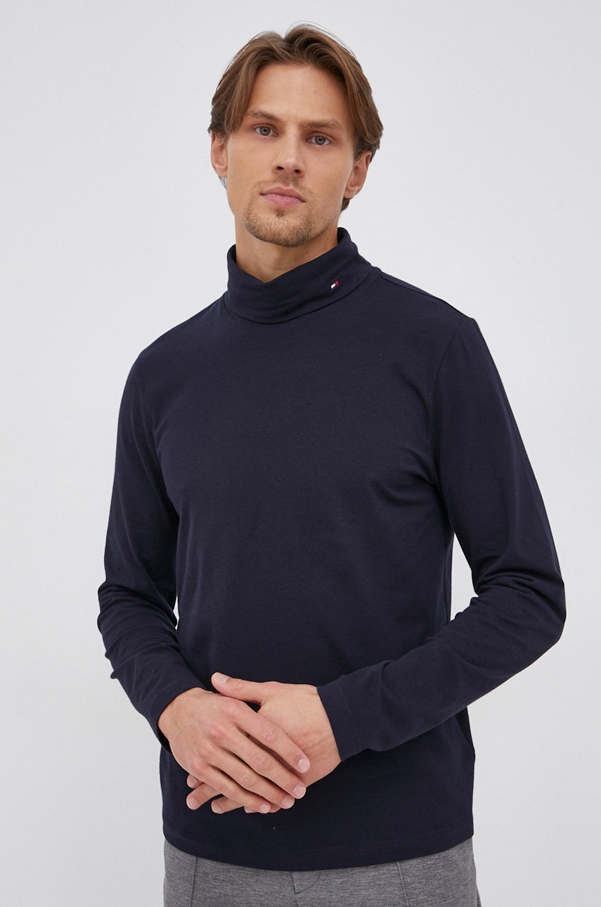 

Блуза с дълги ръкави Tommy Hilfiger в меланж на тъмносиньо, Тъмносин