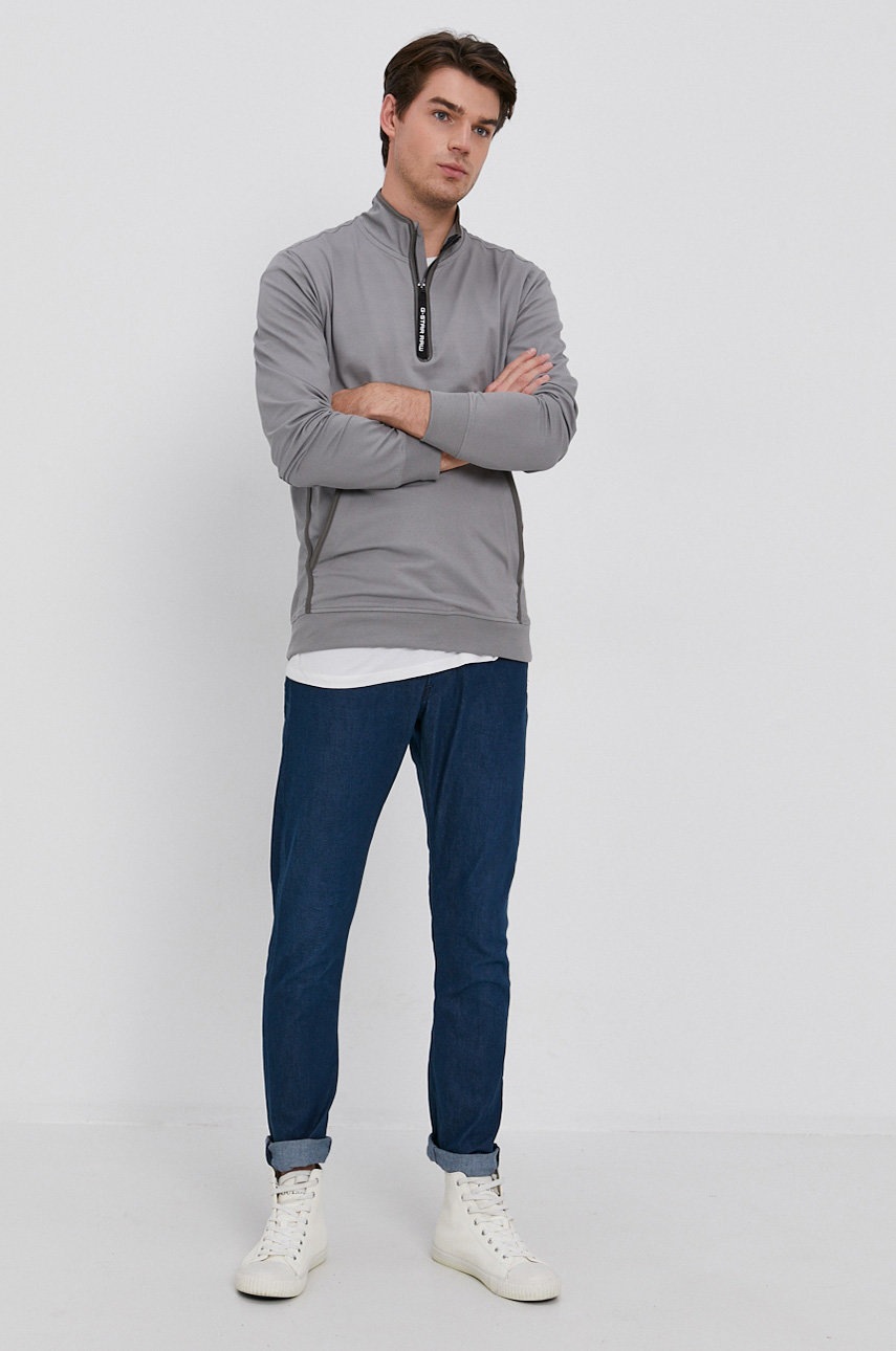 

Кофта G-Star Raw колір сірий гладка