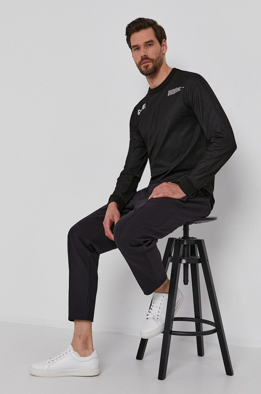 G-Star Raw Longsleeve bărbați, culoarea negru, cu imprimeu 2023 ❤️ Pret Super answear imagine noua 2022