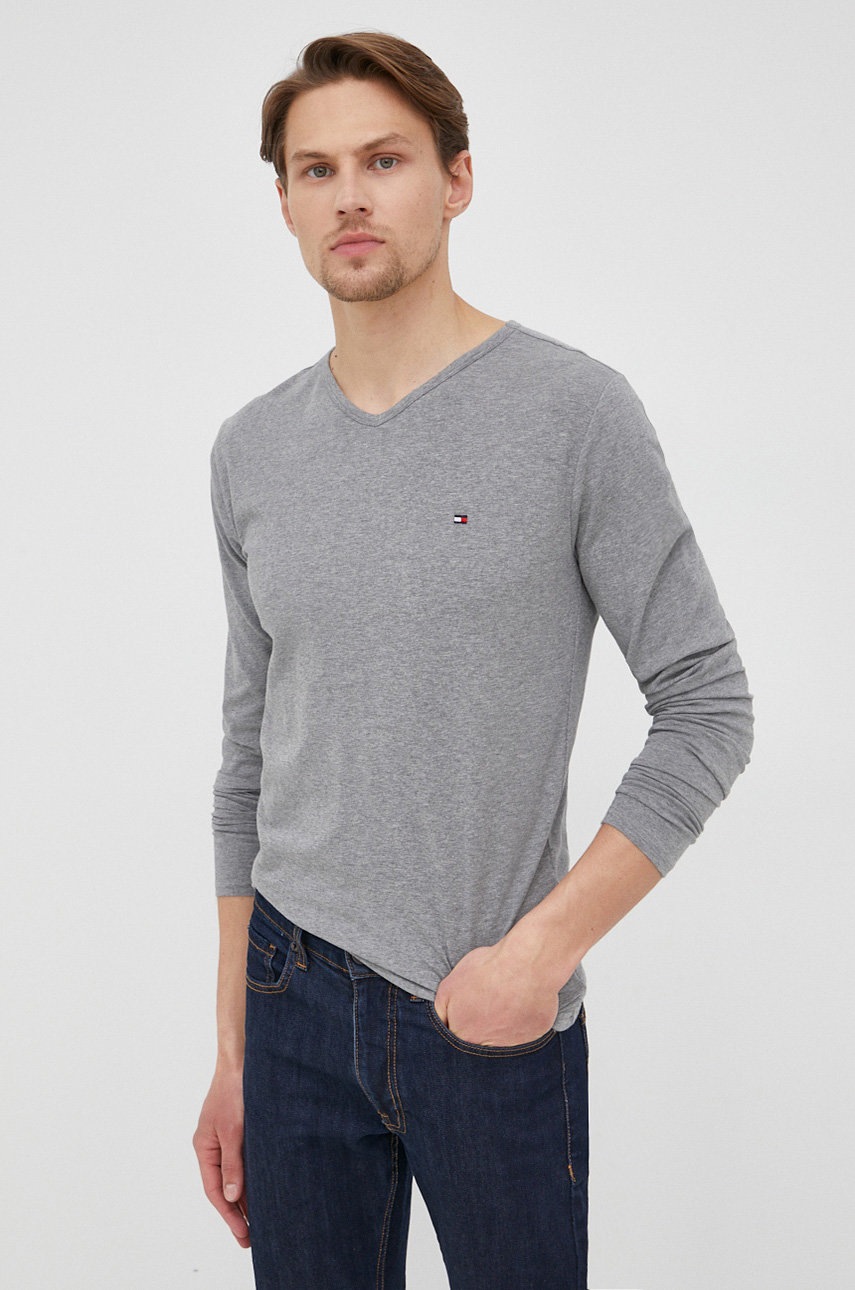 

Блуза с дълги ръкави Tommy Hilfiger (3 броя) мъжка в черно с изчистен дизайн, Черен