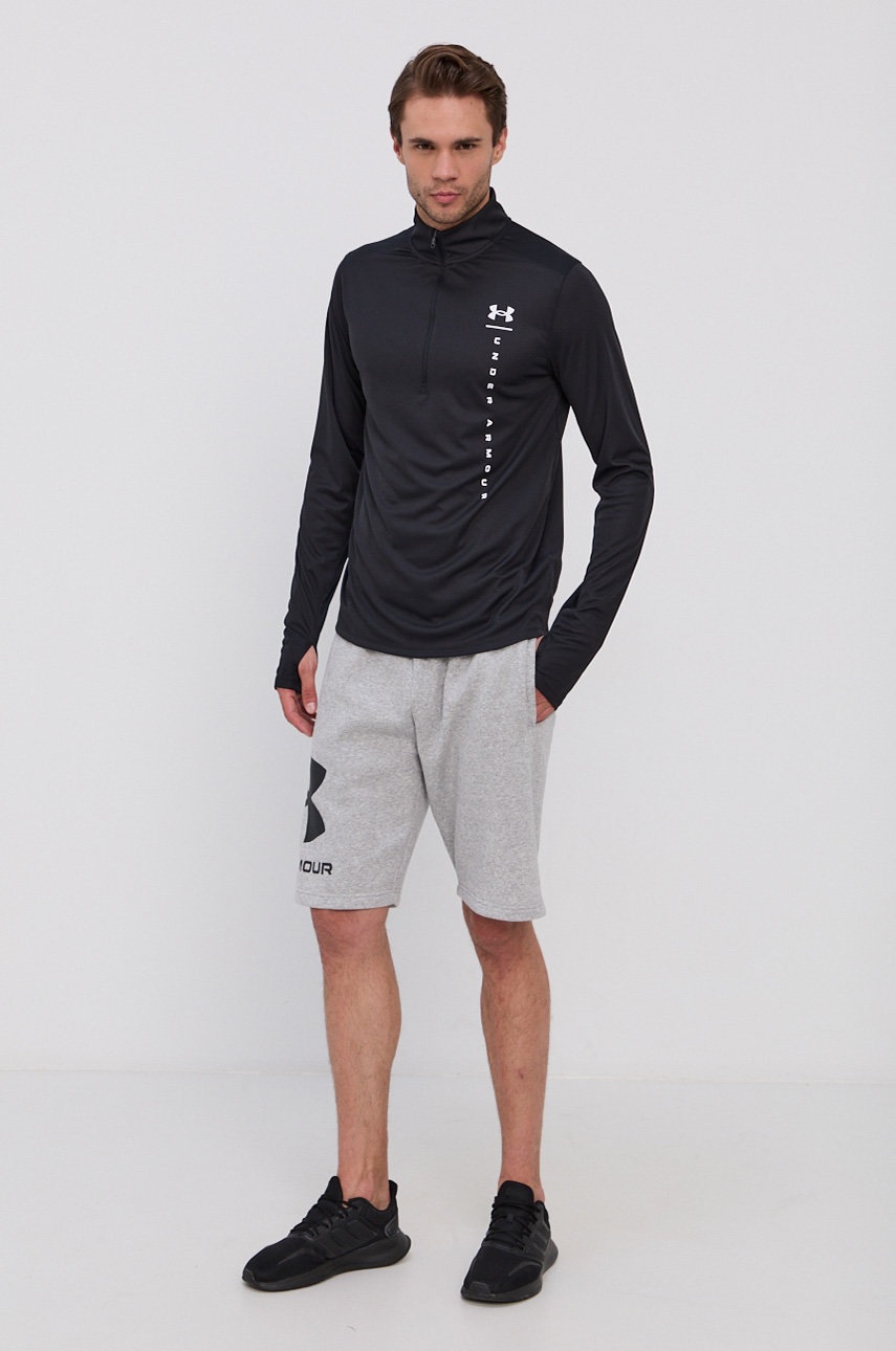 

Кофта Under Armour 1356174 чоловіча колір чорний з принтом