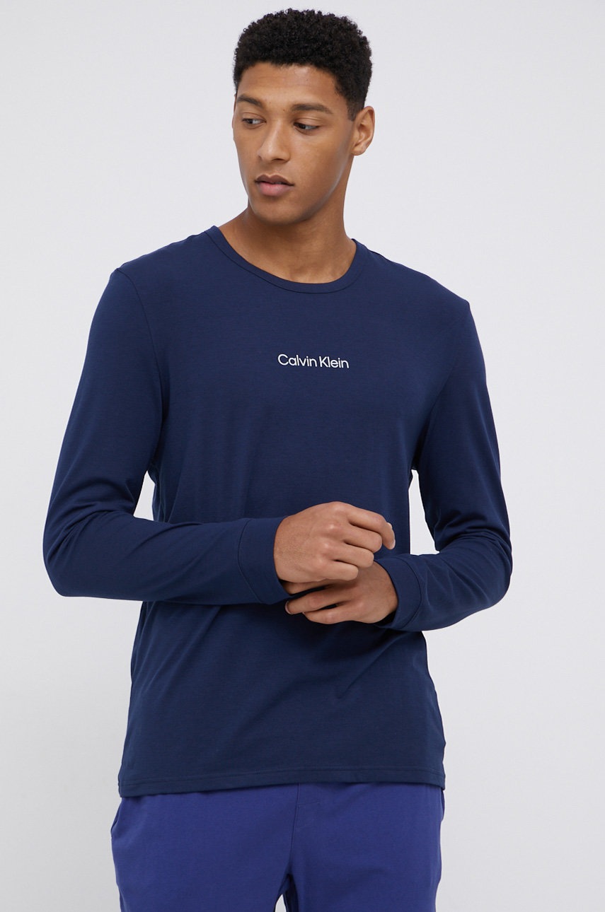 

Блуза с дълги ръкави Calvin Klein Underwear мъжка в тъмносиньо с принт, Тъмносин