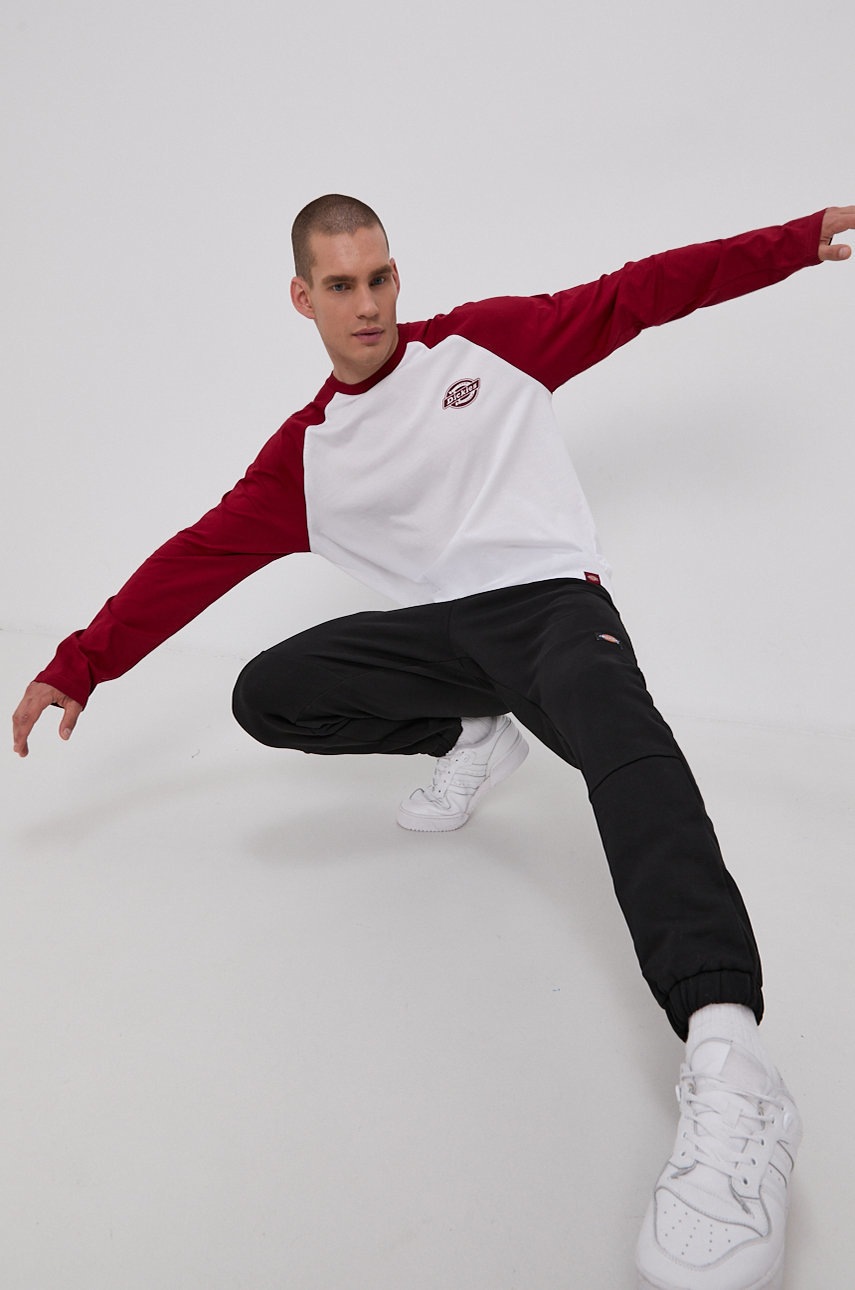 

Лонгслив Dickies мужской цвет красный с принтом
