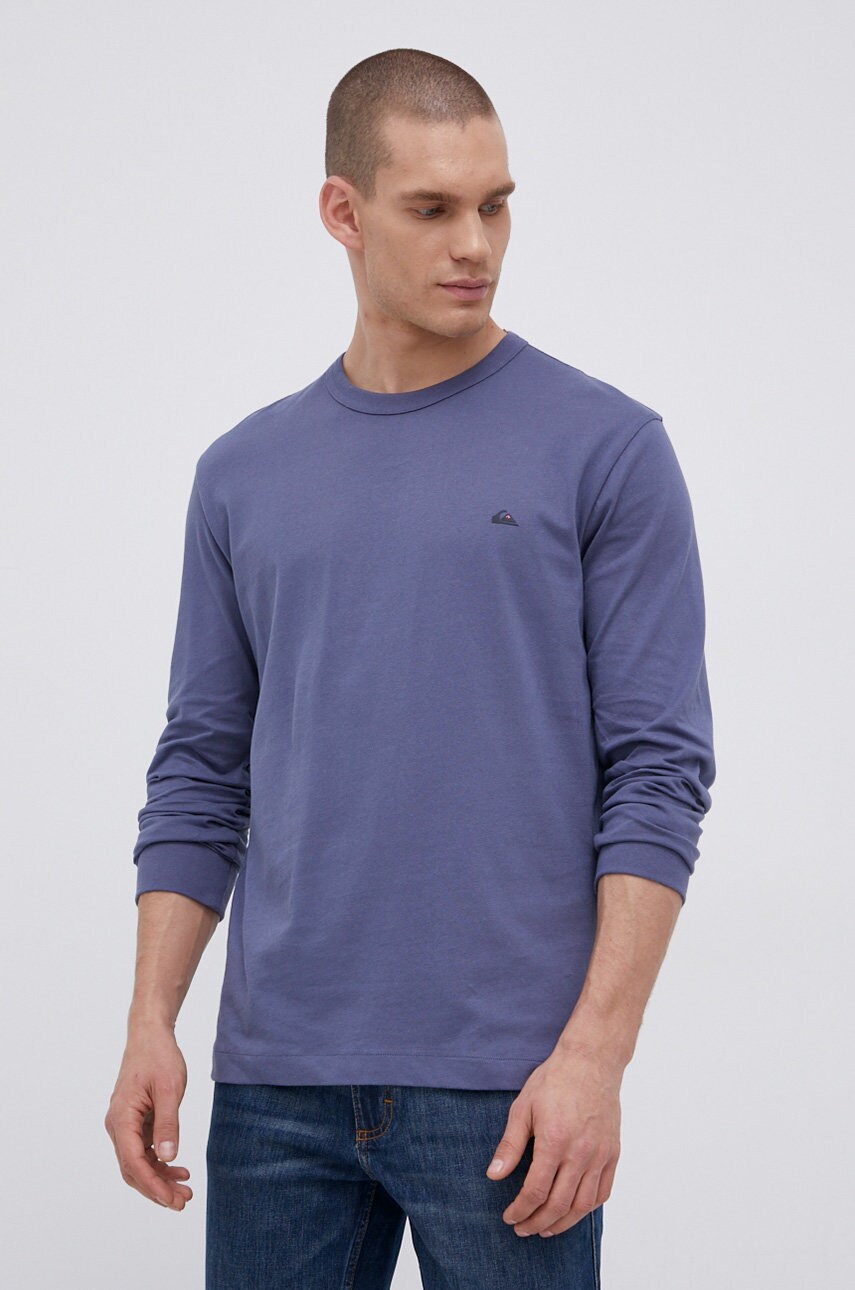Quiksilver longsleeve din bumbac cu imprimeu