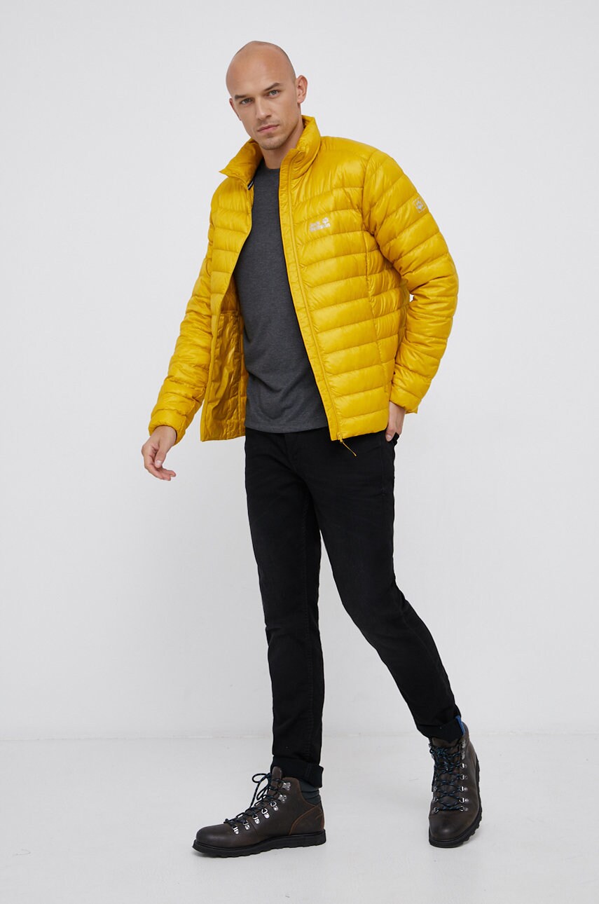 

Лонгслив Jack Wolfskin мужской цвет серый гладкий