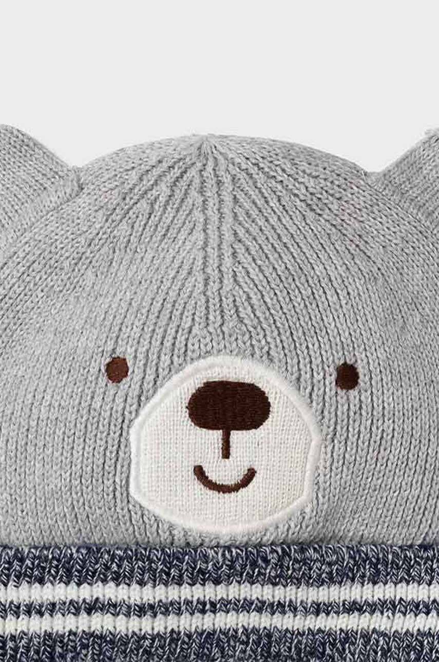 

Дитяча шапка і рукавички Mayoral Newborn колір сірий