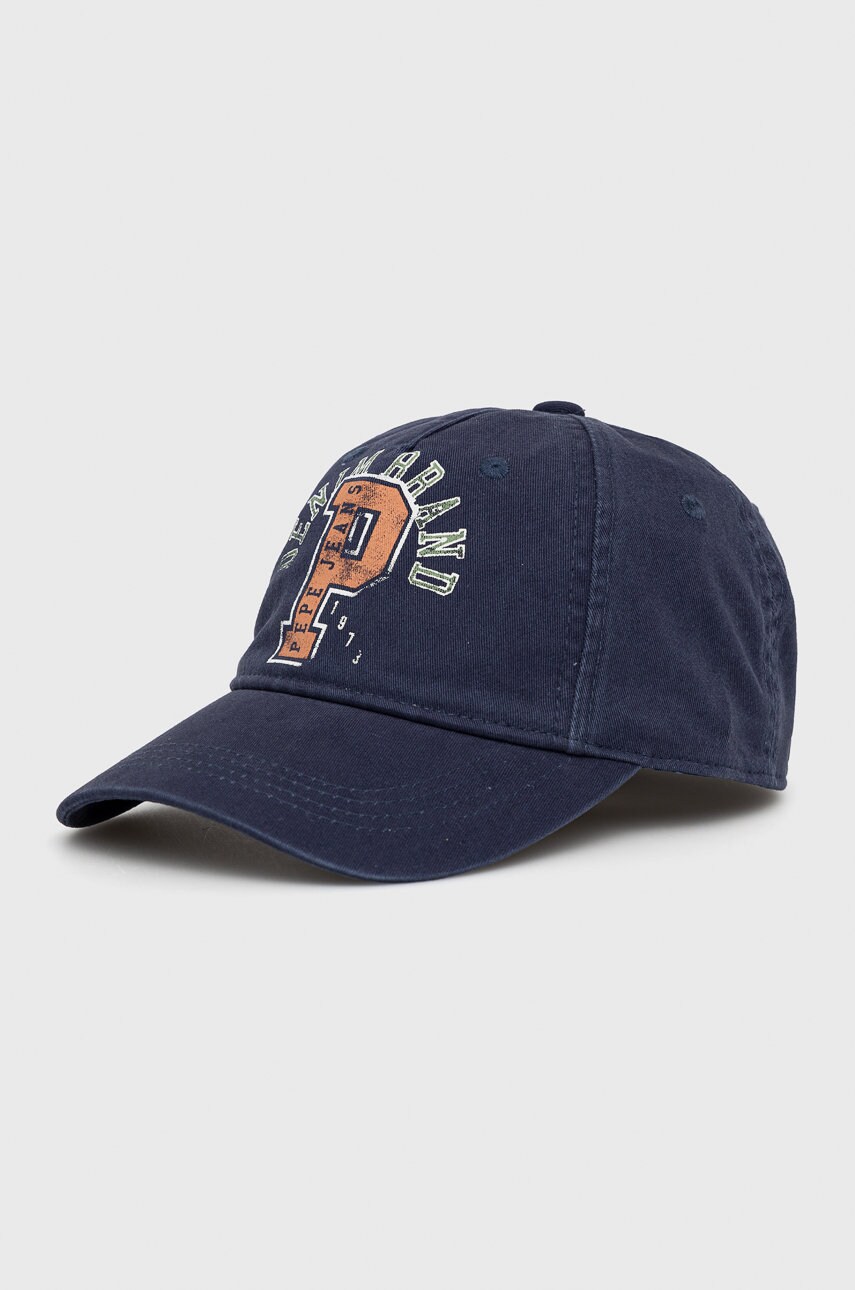 Pepe jeans căciulă culoarea albastru marin, material neted