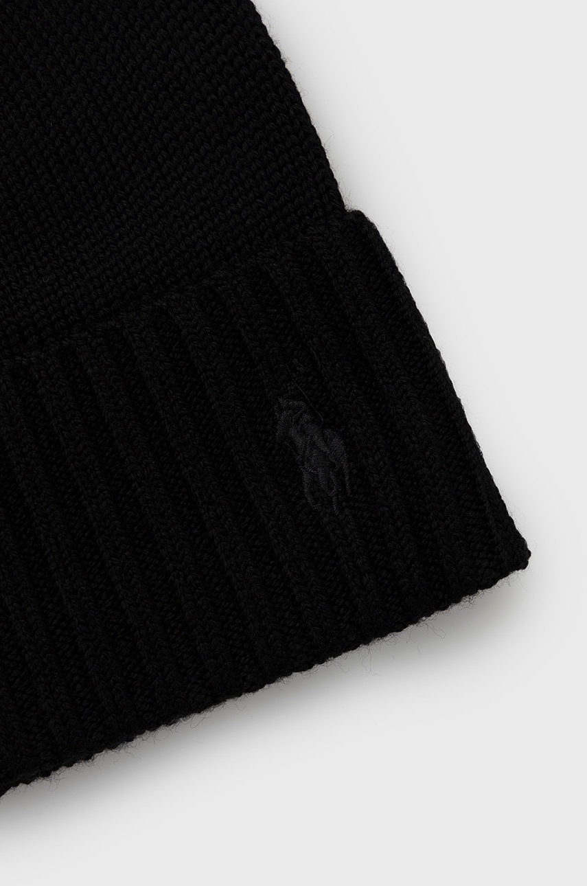 

Шапка Polo Ralph Lauren цвет чёрный из тонкого трикотажа