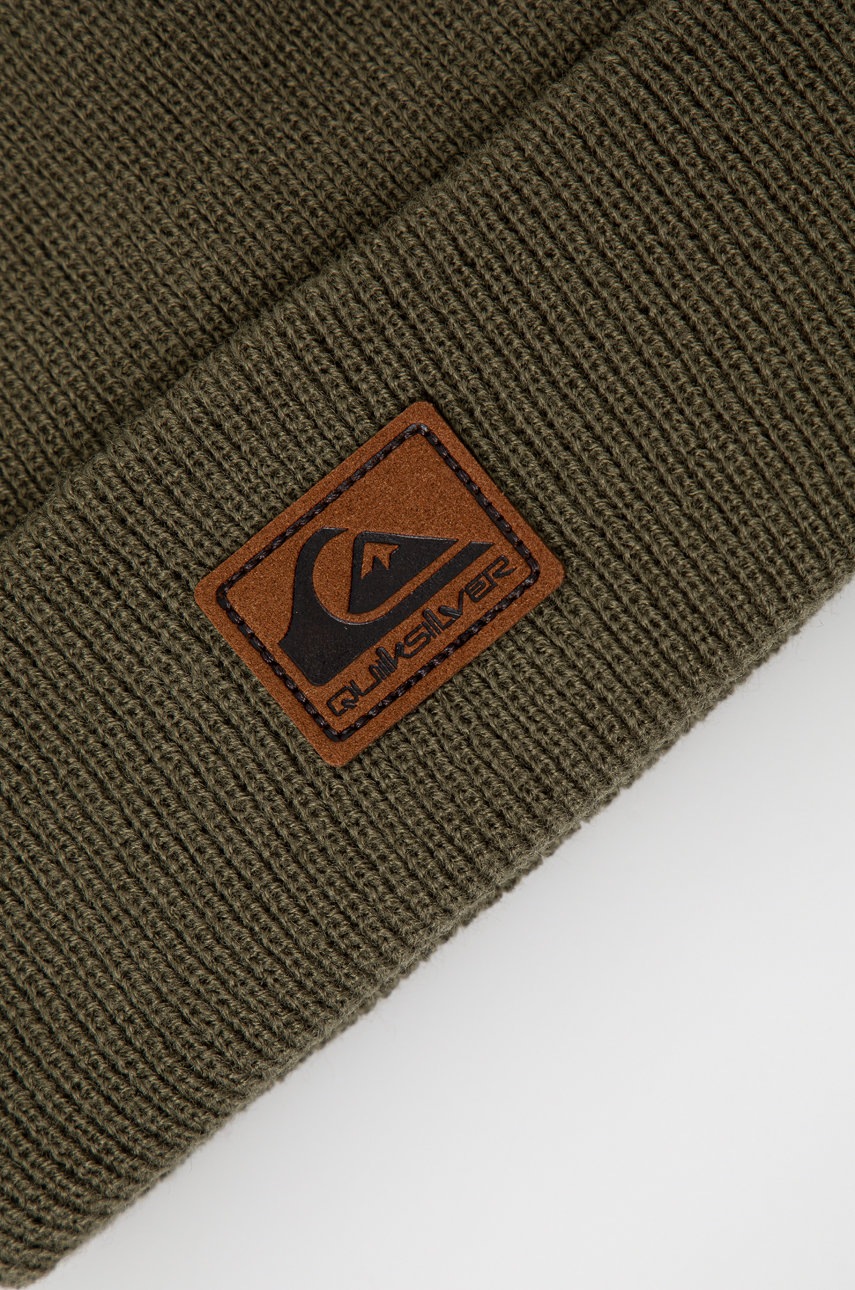 

Шапка Quiksilver цвет зелёный из тонкого трикотажа