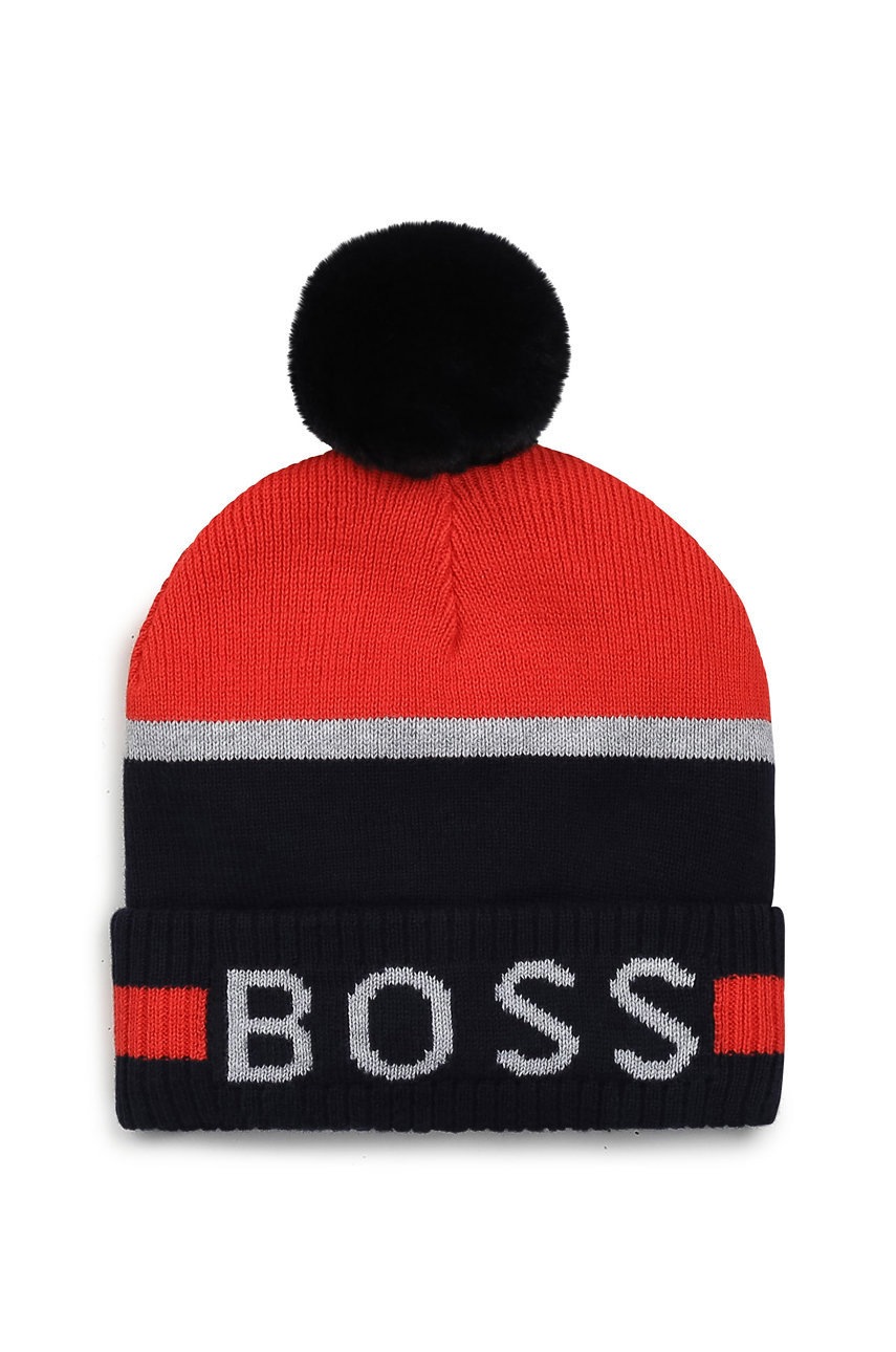 

Детска шапка Boss в тъмносиньо, Тъмносин
