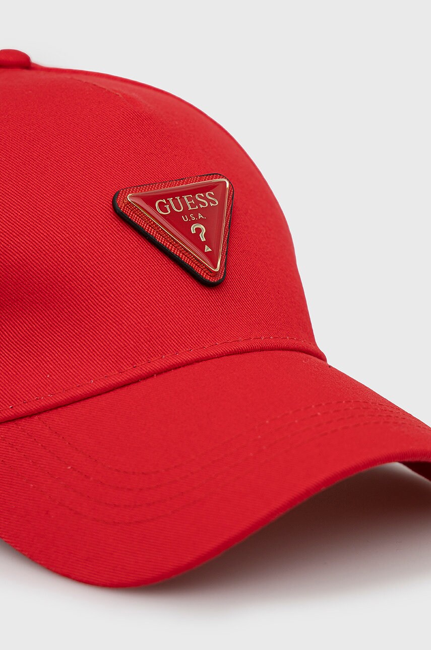 

Кепка Guess колір червоний з аплікацією