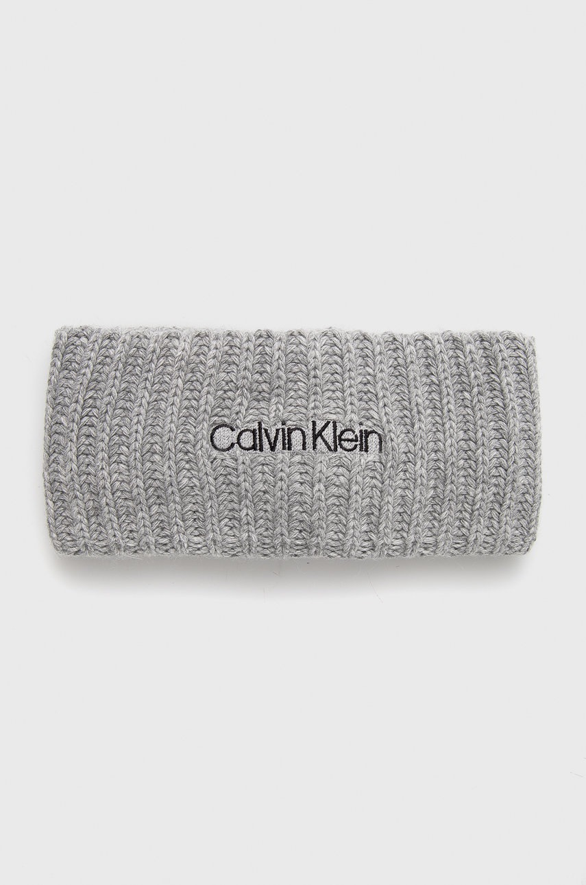 

Лента за глава с вълна Calvin Klein в сиво, Сив