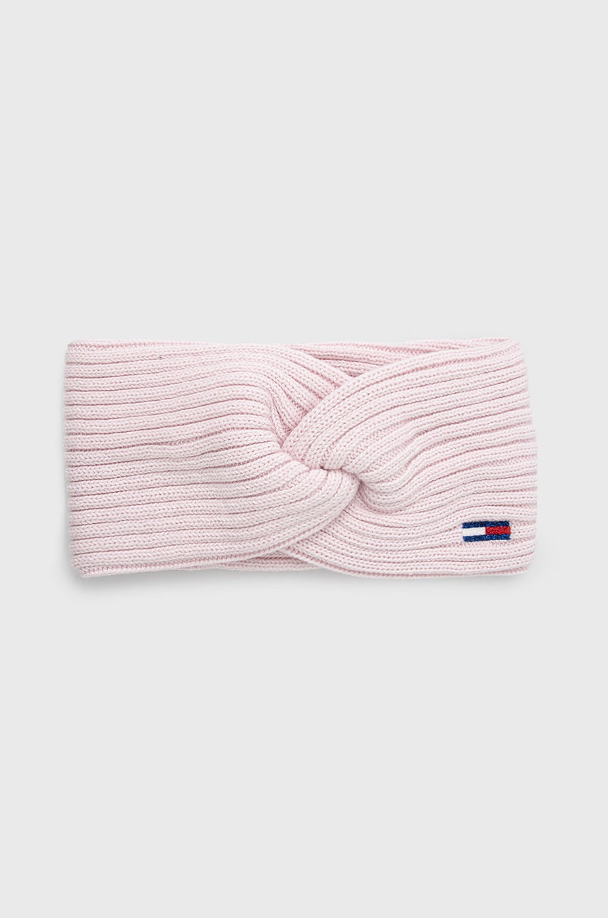 

Лента за глава Tommy Jeans в розово, Розов
