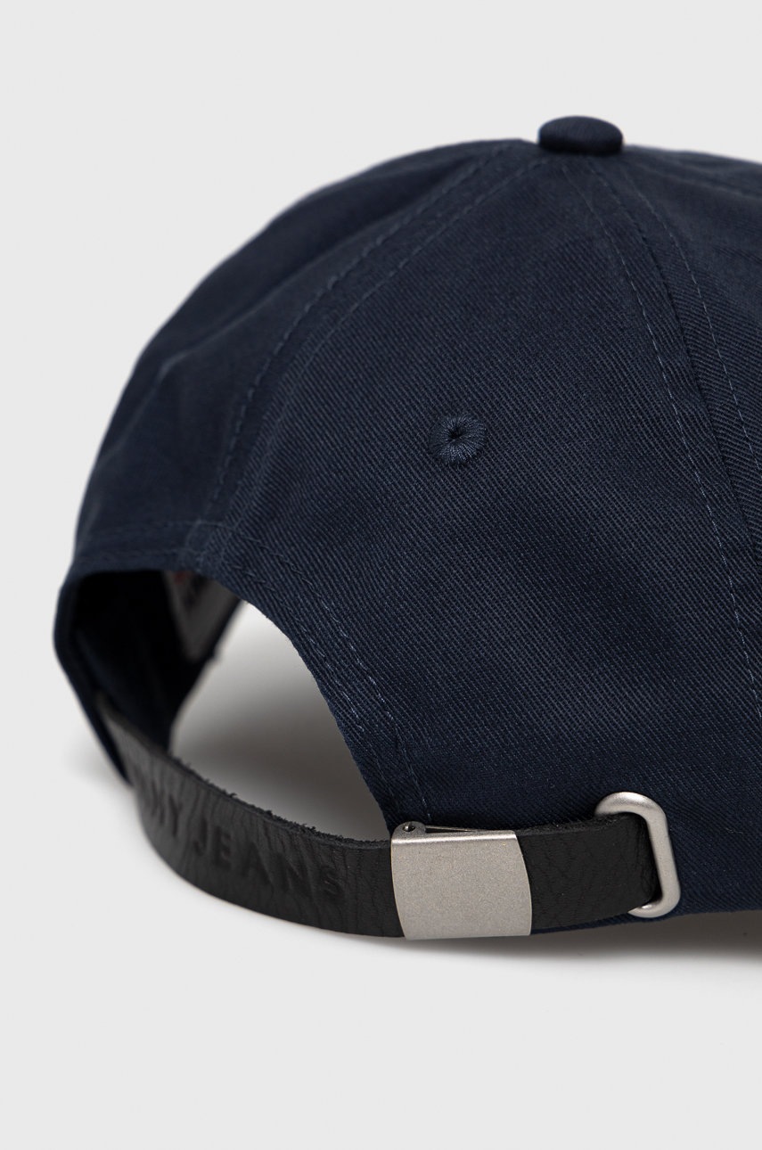 

Кепка Tommy Jeans колір синій з аплікацією