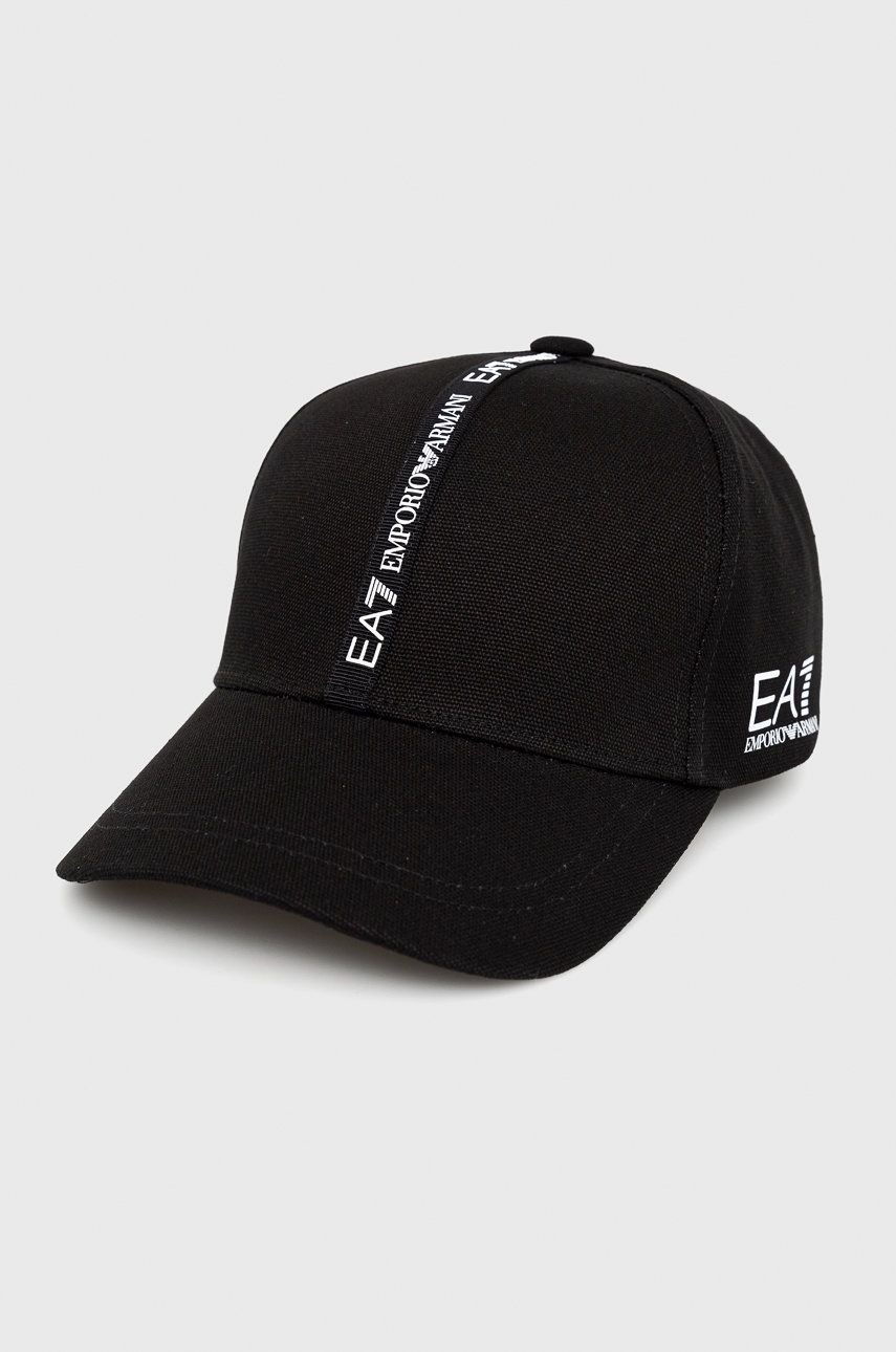 EA7 Emporio Armani Căciulă culoarea negru, cu imprimeu answear.ro imagine 2022 13clothing.ro
