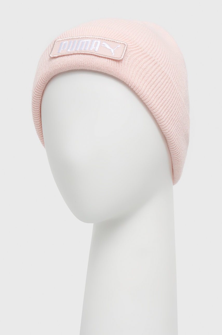 

Шапка Puma цвет розовый из тонкого трикотажа