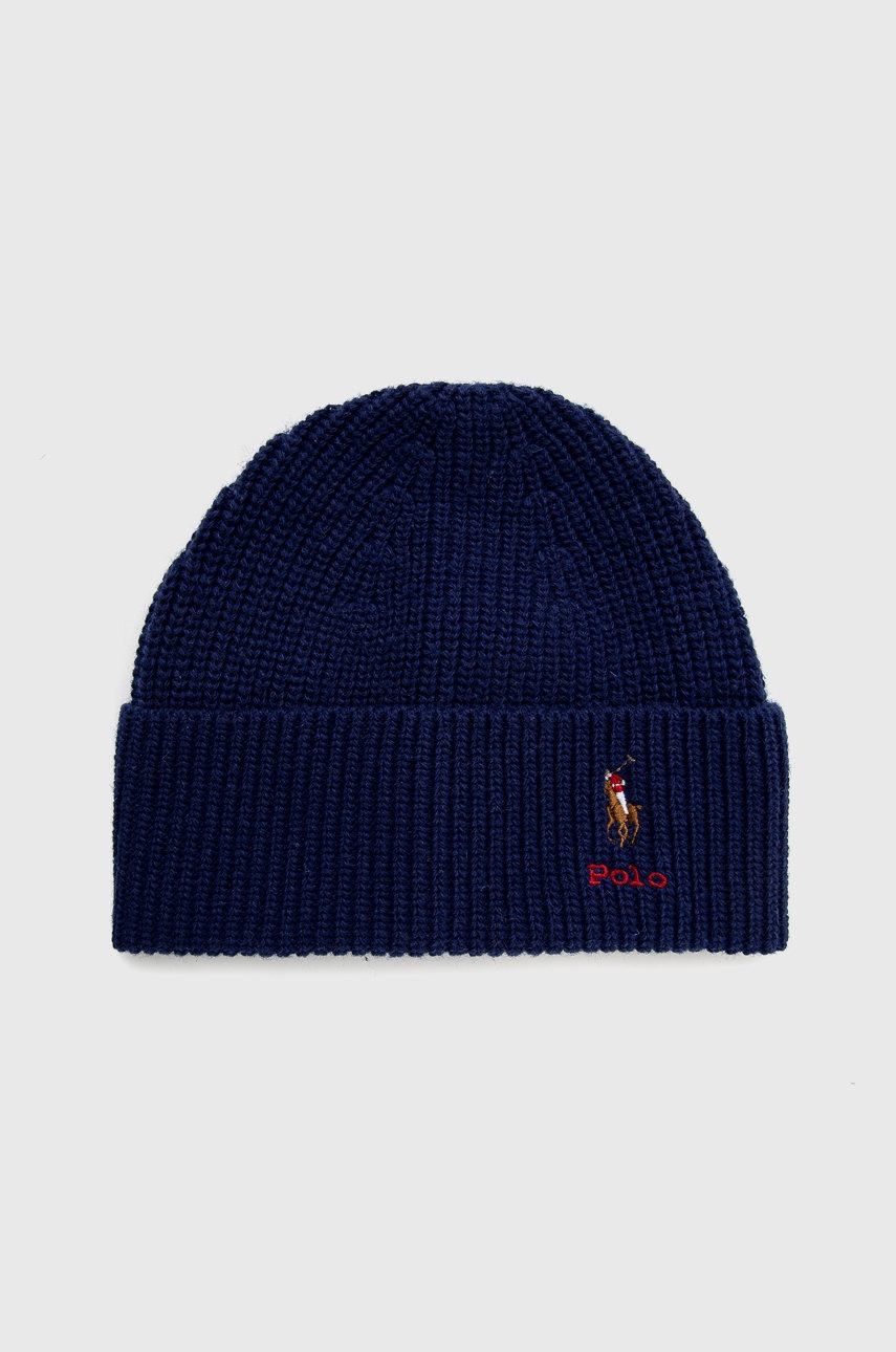 

Шапка с примесью шерсти Polo Ralph Lauren из тонкого трикотажа