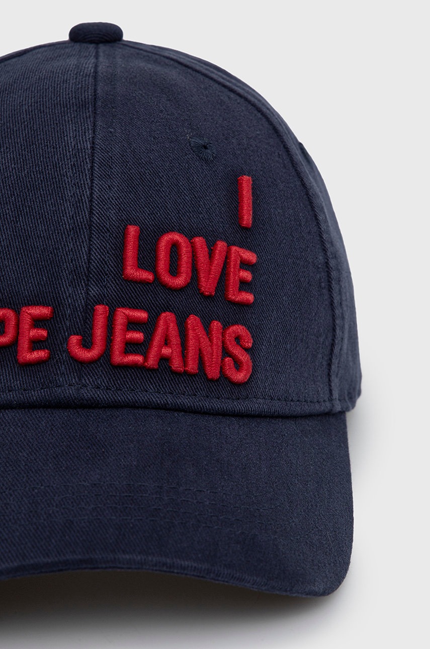 

Кепка Pepe Jeans колір синій з аплікацією