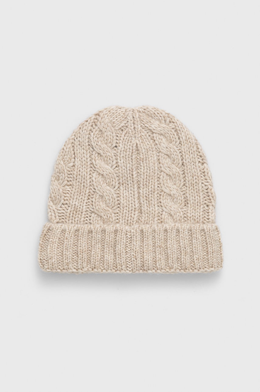 

Шапка с вълна Marc O'Polo в бежово, Бежов