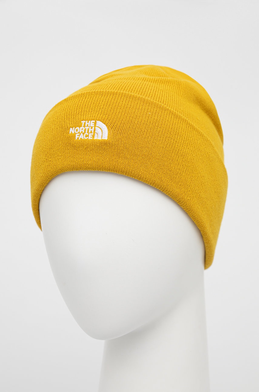 

Шапка The North Face цвет жёлтый из тонкого трикотажа