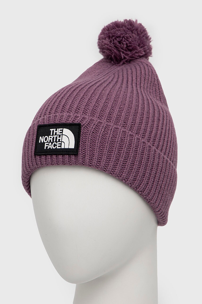

Шапка The North Face цвет фиолетовый