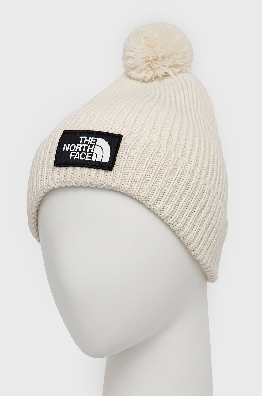 

Шапка The North Face цвет кремовый