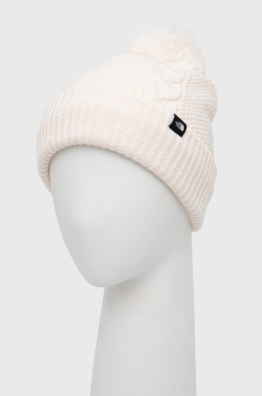

Шапка The North Face цвет кремовый