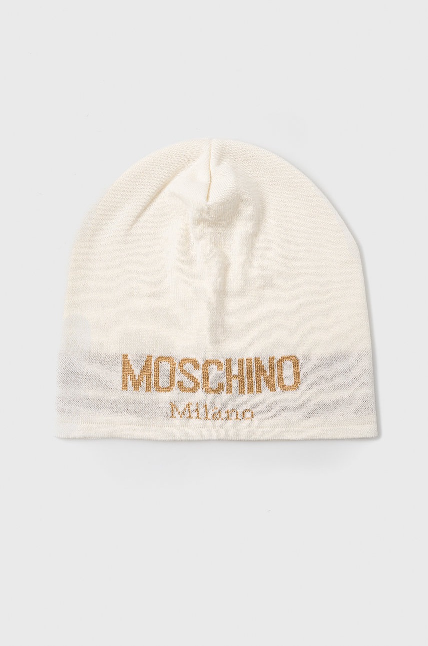 

Шапка Moschino в бежово с фина плетка, Бежов