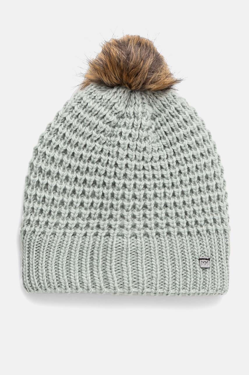 Helly Hansen caciula culoarea turcoaz, din tricot gros