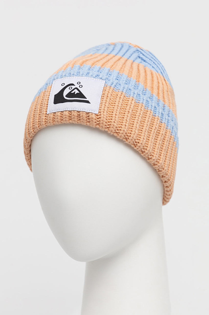 

Шапка Quiksilver цвет оранжевый из толстого трикотажа