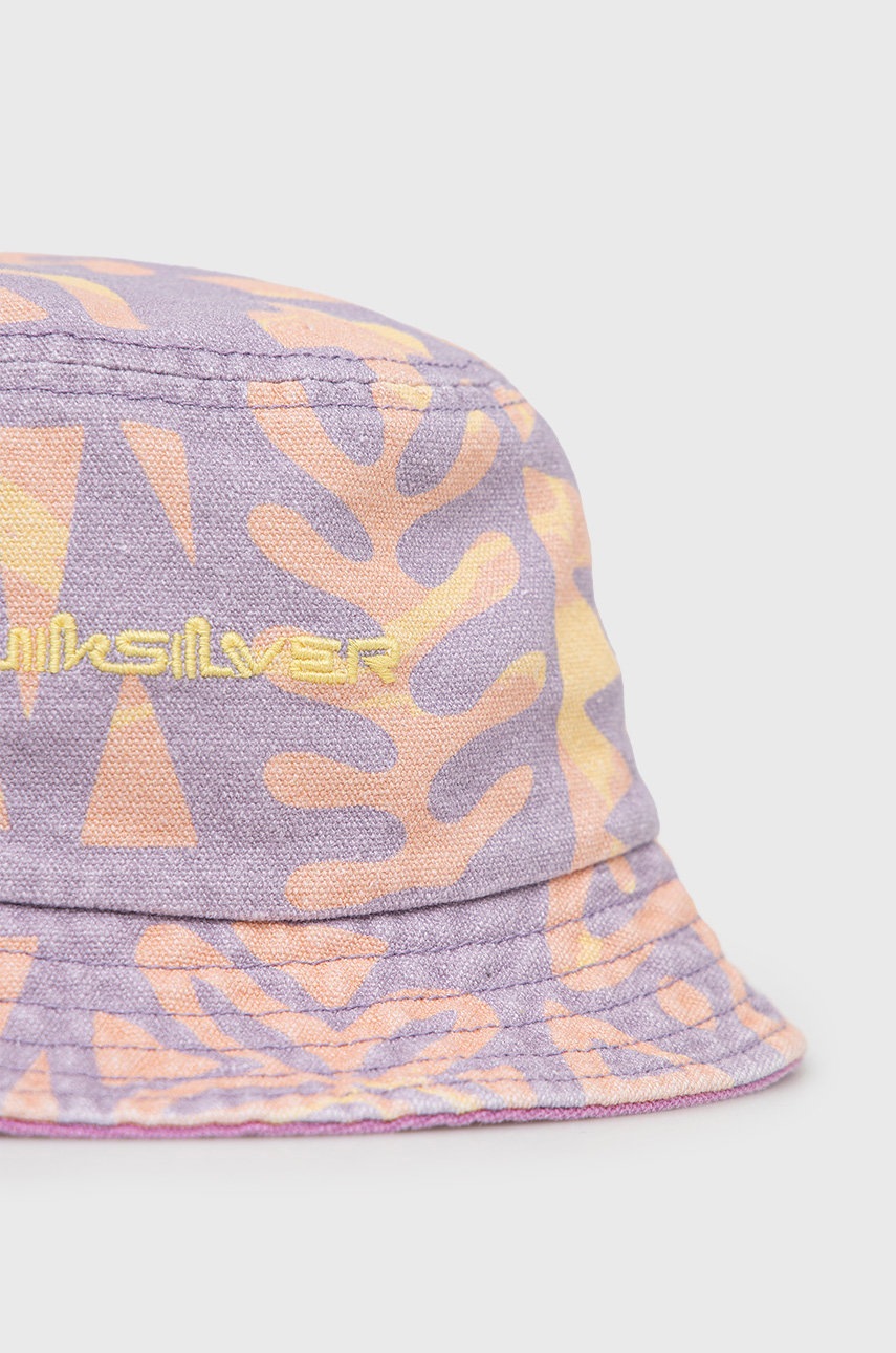 

Шляпа из хлопка Quiksilver цвет розовый хлопковый