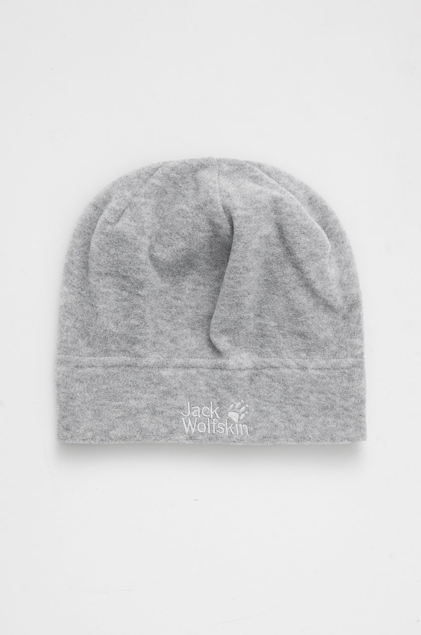 

Шапка Jack Wolfskin в сиво с фина плетка, Сив