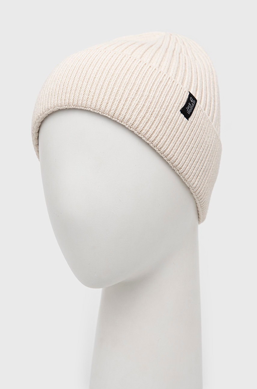 

Шапка Jack Wolfskin Cosy колір бежевий