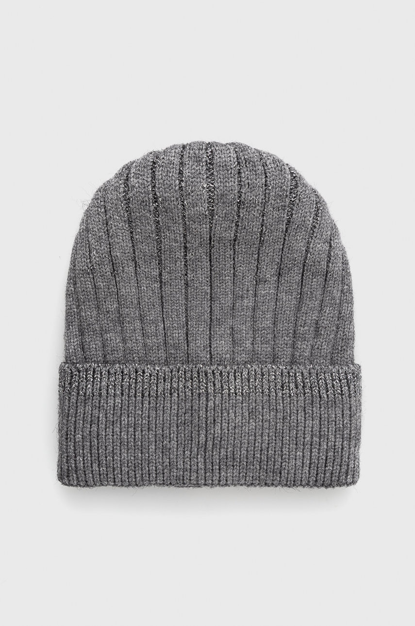 Deha Căciulă culoarea gri, din tricot gros
