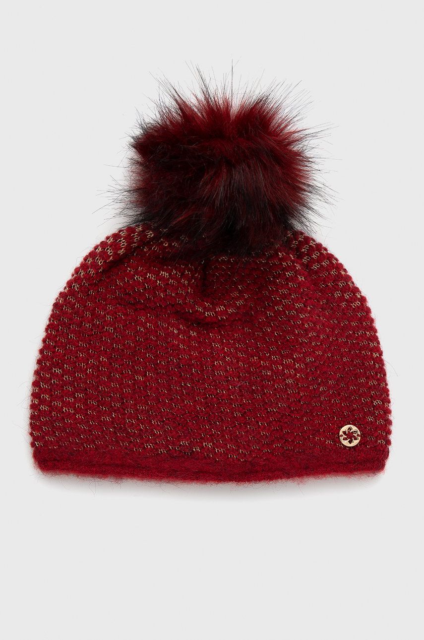 Čepice z vlněné směsi Granadilla červená barva, z tenké pleteniny - červená -  Podšívka: 100% P