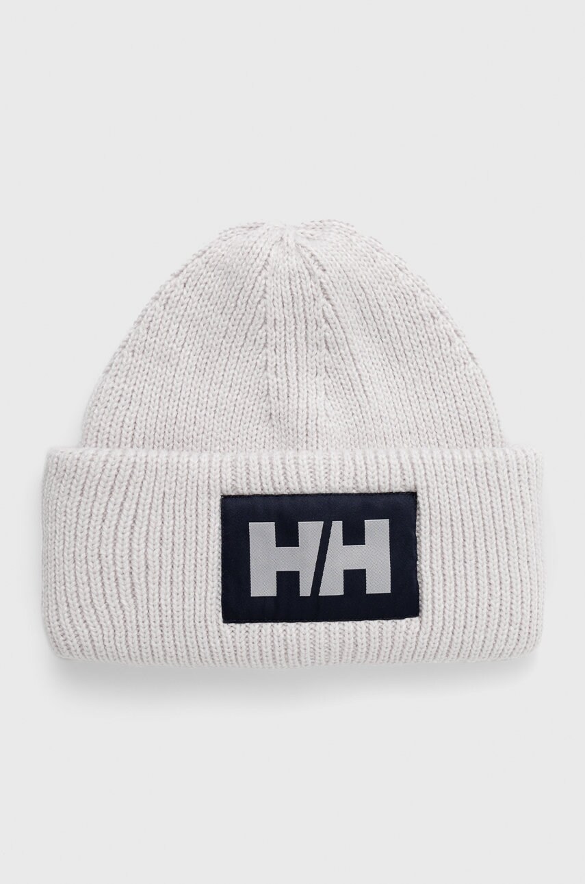 Helly Hansen căciulă HH BOX BEANIE culoarea gri, din tricot gros 53648