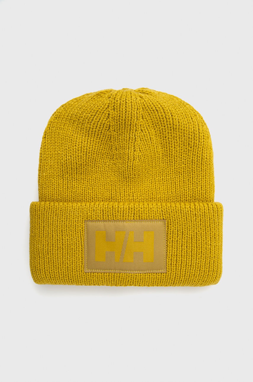 

Шапка Helly Hansen в зелено от плътен трикотаж, Зелен