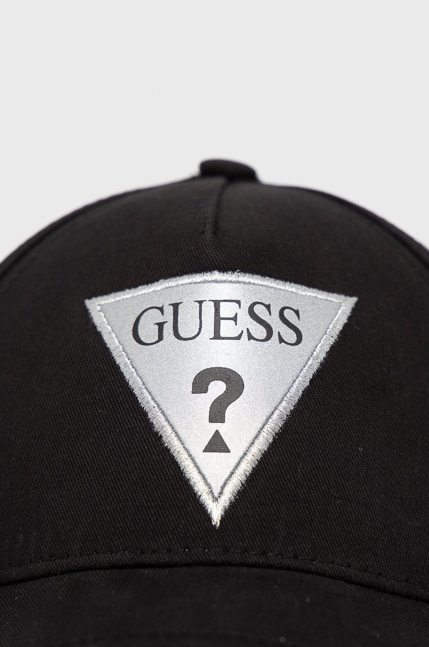 

Дитяча кепка Guess колір чорний з аплікацією
