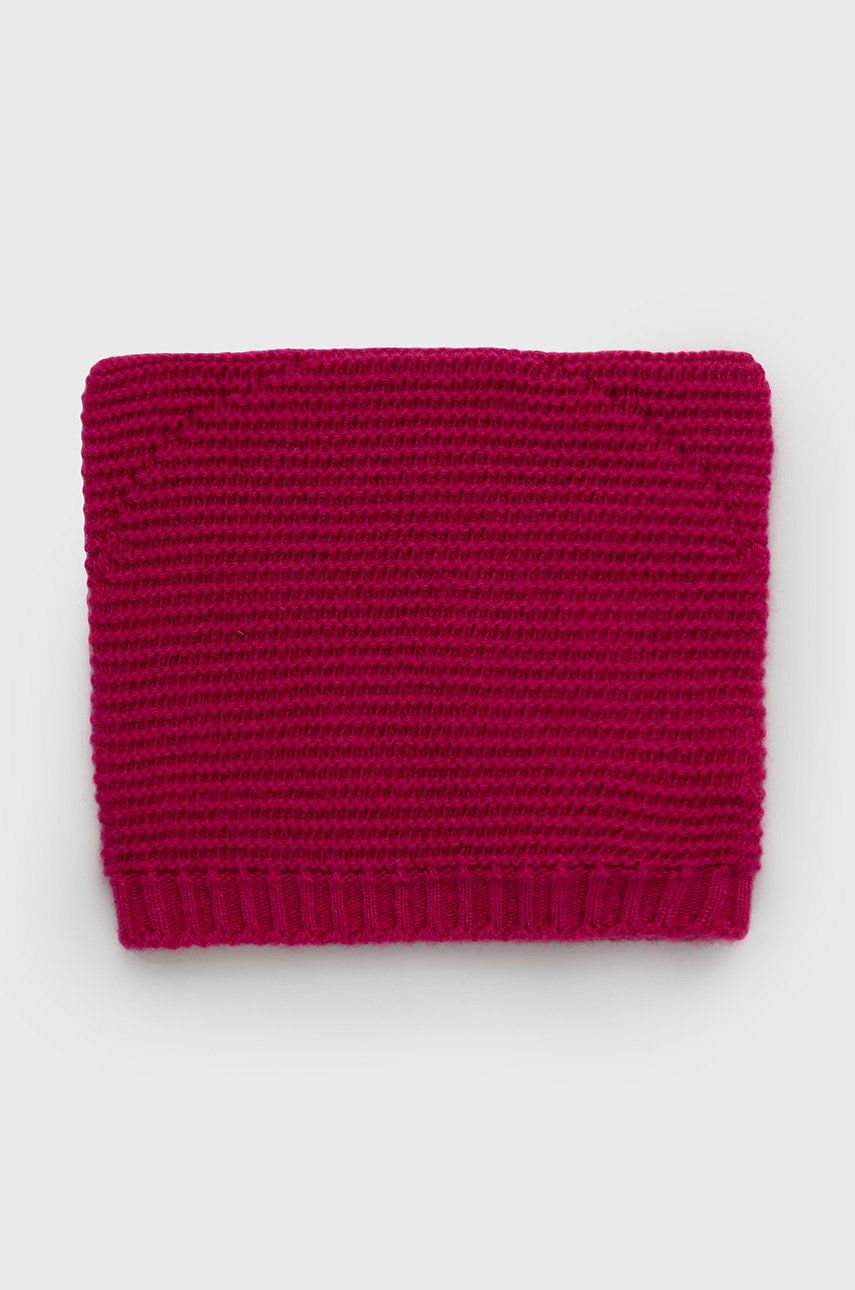 United Colors of Benetton Căciulă copii culoarea roz, de lână, din tesatura neteda