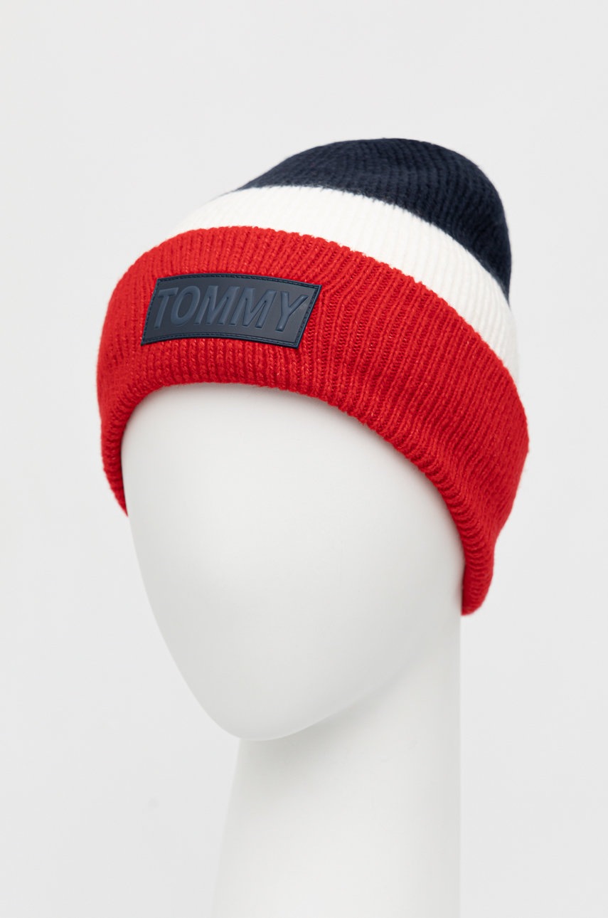 

Детская шапка с примесью шерсти Tommy Hilfiger цвет синий