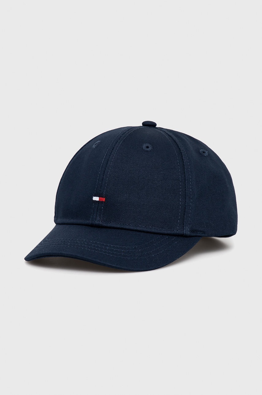 

Детска шапка Tommy Hilfiger в тъмносиньо с изчистен дизайн, Тъмносин