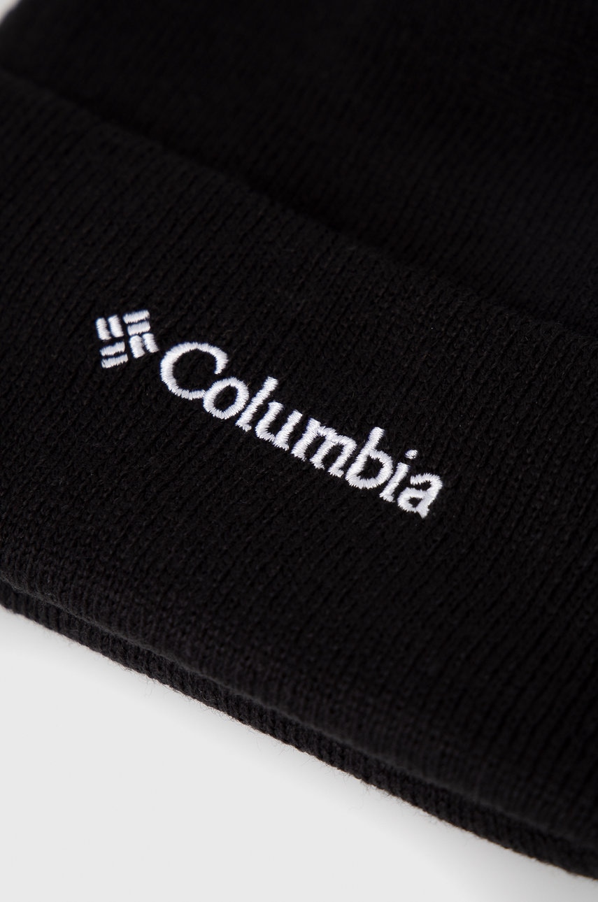 Детская шапка Columbia цвет чёрный из толстого трикотажа Детская шапка Columbia цвет чёрный из толстого трикотажа