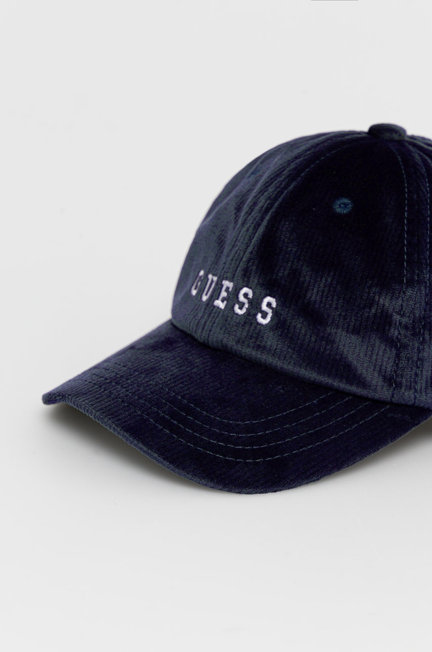 

Кепка Guess колір синій гладка